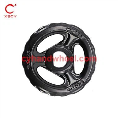 גלגל יד שסתום שחור מלא